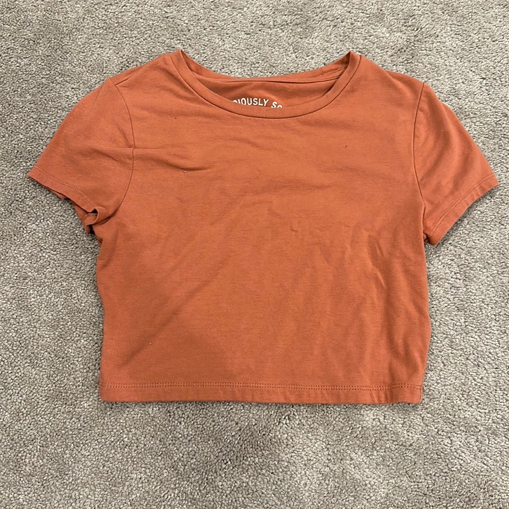 Burnt orange Aeropostale baby tee